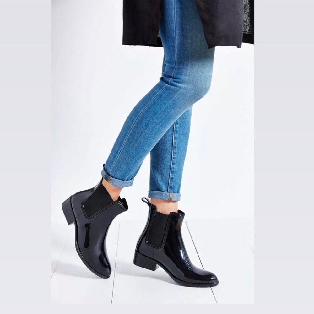 Sam Edelman Tinsley Chelsea Ankle Rain Boots Black